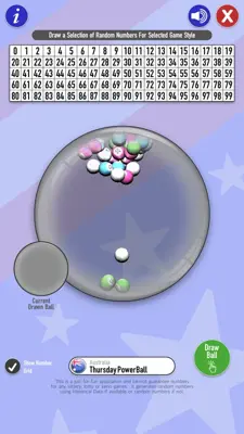 Historical Drawn Ball Data android App screenshot 2